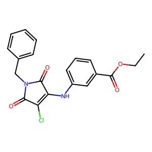 ethyl 3-[(1-benzyl-4-chloro-2,5-dioxo-2,5-dihydro-1H-pyrrol-3-yl)amino]benzoate structure