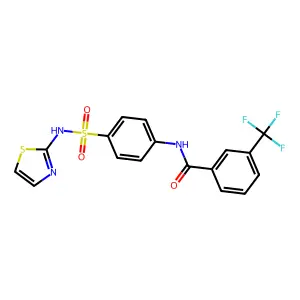 N-{4-[(1,3-thiazol-2-yl)sulfamoyl]phenyl}-3-(trifluoromethyl)benzamide structure