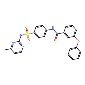 N-(4-(N-(4-methylpyrimidin-2-yl)sulfamoyl)phenyl)-3-phenoxybenzamide structure