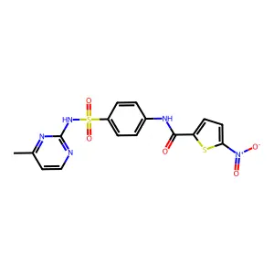 N-[4-[(4-methylpyrimidin-2-yl)sulfamoyl]phenyl]-5-nitrothiophene-2-carboxamide structure