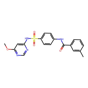 N-(4-(N-(6-methoxypyrimidin-4-yl)sulfamoyl)phenyl)-3-methylbenzamide structure