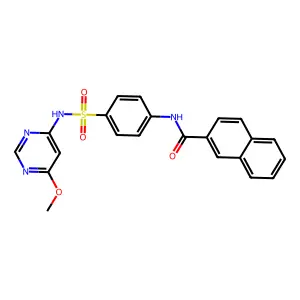 N-(4-(N-(6-methoxypyrimidin-4-yl)sulfamoyl)phenyl)-2-naphthamide structure