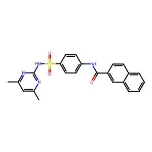 N-{4-[(4,6-dimethylpyrimidin-2-yl)sulfamoyl]phenyl}naphthalene-2-carboxamide structure