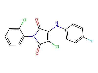 3-Chloro-1-(2-chlorophenyl)-4-(4-fluoroanilino)-1H-pyrrole-2,5-dione structure
