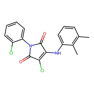 3-chloro-1-(2-chlorophenyl)-4-((2,3-dimethylphenyl)amino)-1H-pyrrole-2,5-dione structure