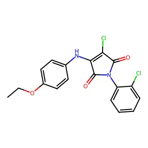 3-chloro-1-(2-chlorophenyl)-4-((4-ethoxyphenyl)amino)-1H-pyrrole-2,5-dione structure