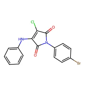 1-(4-bromophenyl)-3-chloro-4-(phenylamino)-1H-pyrrole-2,5-dione structure