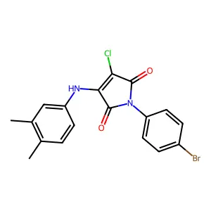 1-(4-bromophenyl)-3-chloro-4-((3,4-dimethylphenyl)amino)-1H-pyrrole-2,5-dione structure