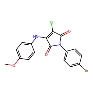 1-(4-bromophenyl)-3-chloro-4-((4-methoxyphenyl)amino)-1H-pyrrole-2,5-dione structure