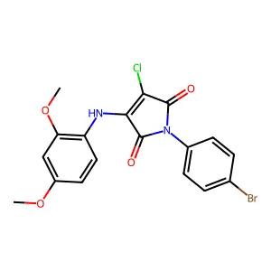 1-(4-bromophenyl)-3-chloro-4-((2,4-dimethoxyphenyl)amino)-1H-pyrrole-2,5-dione structure