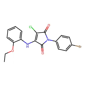 1-(4-bromophenyl)-3-chloro-4-((2-ethoxyphenyl)amino)-1H-pyrrole-2,5-dione structure