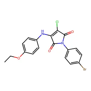 1-(4-Bromophenyl)-3-chloro-4-(4-ethoxyanilino)pyrrole-2,5-dione structure