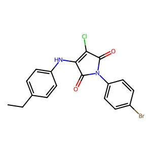 1-(4-Bromophenyl)-3-chloro-4-(4-ethylanilino)pyrrole-2,5-dione structure