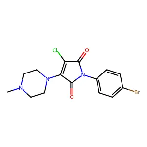 1-(4-bromophenyl)-3-chloro-4-(4-methylpiperazin-1-yl)-1H-pyrrole-2,5-dione structure