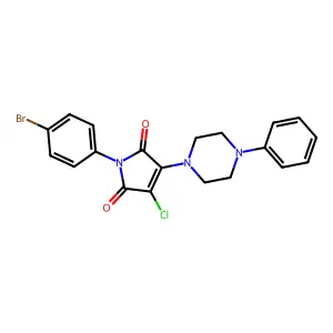 1-(4-bromophenyl)-3-chloro-4-(4-phenylpiperazin-1-yl)-1H-pyrrole-2,5-dione structure