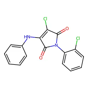 3-Anilino-4-chloro-1-(2-chlorophenyl)pyrrole-2,5-dione structure