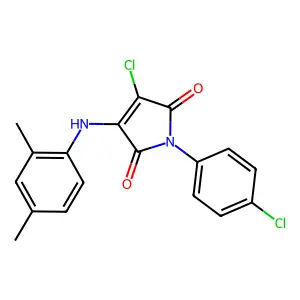 3-chloro-1-(4-chlorophenyl)-4-((2,4-dimethylphenyl)amino)-1H-pyrrole-2,5-dione structure