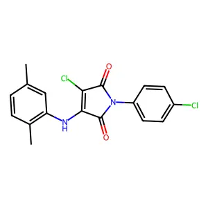 3-chloro-1-(4-chlorophenyl)-4-((2,5-dimethylphenyl)amino)-1H-pyrrole-2,5-dione structure
