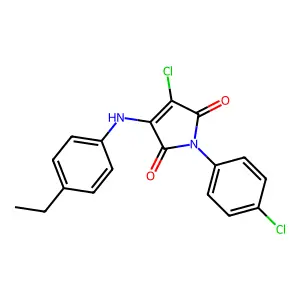3-Chloro-1-(4-chlorophenyl)-4-(4-ethylanilino)pyrrole-2,5-dione structure