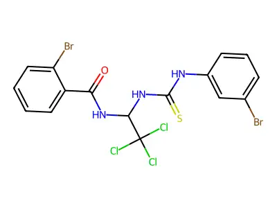2-Bromo-N-(1-{[(3-bromophenyl)carbamothioyl]amino}-2,2,2-trichloroethyl)benzamide structure