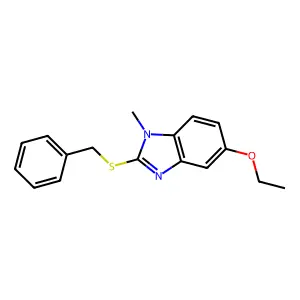 2-Benzylsulfanyl-5-ethoxy-1-methylbenzimidazole structure