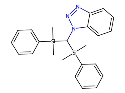 1-{bis[dimethyl(phenyl)silyl]methyl}-1H-benzotriazole structure