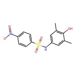 N-(4-hydroxy-3,5-dimethylphenyl)-4-nitrobenzenesulfonamide structure