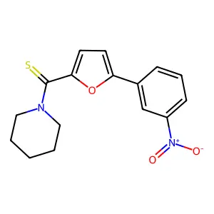 [5-(3-Nitrophenyl)furan-2-yl]-piperidin-1-ylmethanethione structure