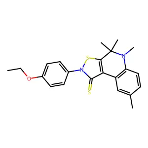 2-(4-Ethoxyphenyl)-4,4,5,8-tetramethyl-[1,2]thiazolo[5,4-c]quinoline-1-thione structure