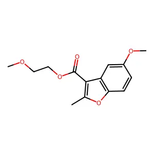 2-Methoxyethyl 5-methoxy-2-methyl-1-benzofuran-3-carboxylate structure