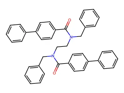 N-benzyl-N-[2-[benzyl-(4-phenylbenzoyl)amino]ethyl]-4-phenylbenzamide structure