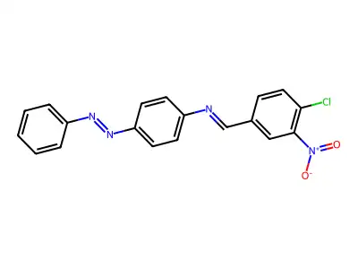 (E)-N-(4-chloro-3-nitrobenzylidene)-4-((Z)-phenyldiazenyl)aniline structure