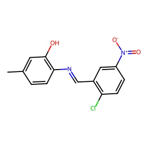 2-({2-Chloro-5-nitrobenzylidene}amino)-5-methylphenol structure