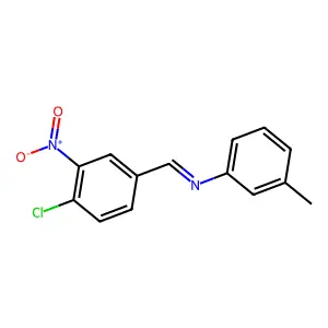 1-(4-chloro-3-nitrophenyl)-N-(3-methylphenyl)methanimine structure