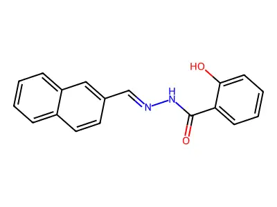 2-hydroxy-N-(naphthalen-2-ylmethylideneamino)benzamide structure