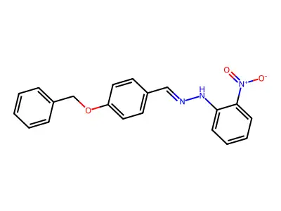 4-(Benzyloxy)benzaldehyde {2-nitrophenyl}hydrazone structure
