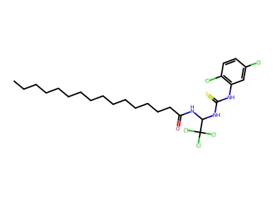 N-(2,2,2-Trichloro-1-(((2,5-dichloroanilino)carbothioyl)amino)ET)hexadecanamide structure