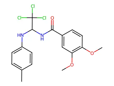 3,4-Dimethoxy-N-(2,2,2-trichloro-1-(4-toluidino)ethyl)benzamide structure