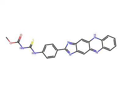Methyl (4-(1H-imidazo(4,5-B)phenazin-2-YL)anilino)carbothioylcarbamate structure