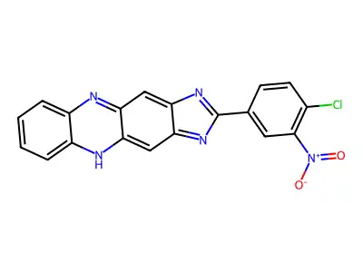 2-(4-Chloro-3-nitrophenyl)-1H-imidazo(4,5-B)phenazine structure