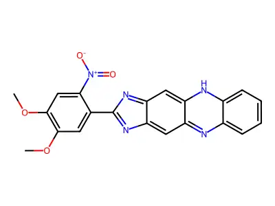 2-(4,5-Dimethoxy-2-nitrophenyl)-1H-imidazo(4,5-B)phenazine structure