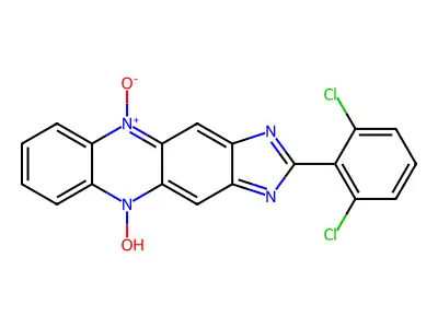 2-(2,6-Dichlorophenyl)-1H-imidazo(4,5-B)phenazine 5,10-dioxide structure