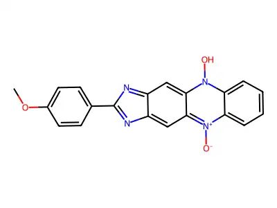 2-(4-Methoxyphenyl)-1H-imidazo(4,5-B)phenazine 5,10-dioxide structure
