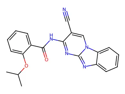 N-(3-Cyanopyrimido(1,2-A)benzimidazol-2-YL)-2-isopropoxybenzamide structure