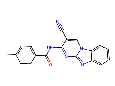 N-(3-Cyanopyrimido(1,2-A)benzimidazol-2-YL)-4-methylbenzamide structure