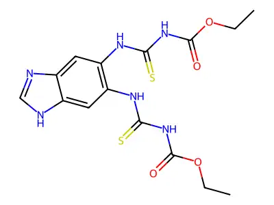 Ethyl {[5-({[(ethoxycarbonyl)amino]carbothioyl}amino)-1h-benzimidazol-6-yl]amino}carbothioylcarbamate structure