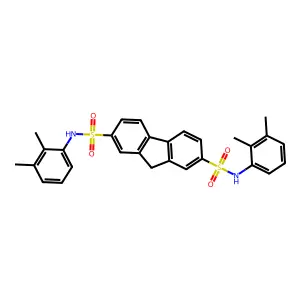 N(2),N(7)-Bis(2,3-dimethylphenyl)-9H-fluorene-2,7-disulfonamide structure