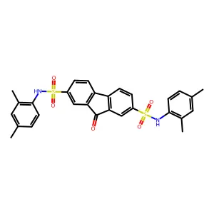 N(2),N(7)-Bis(2,4-dimethylphenyl)-9-oxo-9H-fluorene-2,7-disulfonamide structure