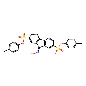 bis(4-methylphenyl) 9-(hydroxyimino)-9H-fluorene-2,7-disulfonate structure