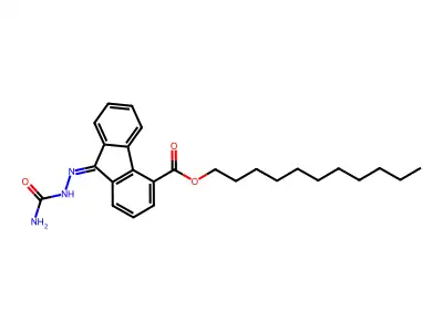 Undecyl 9-(carbamoylhydrazinylidene)fluorene-4-carboxylate structure